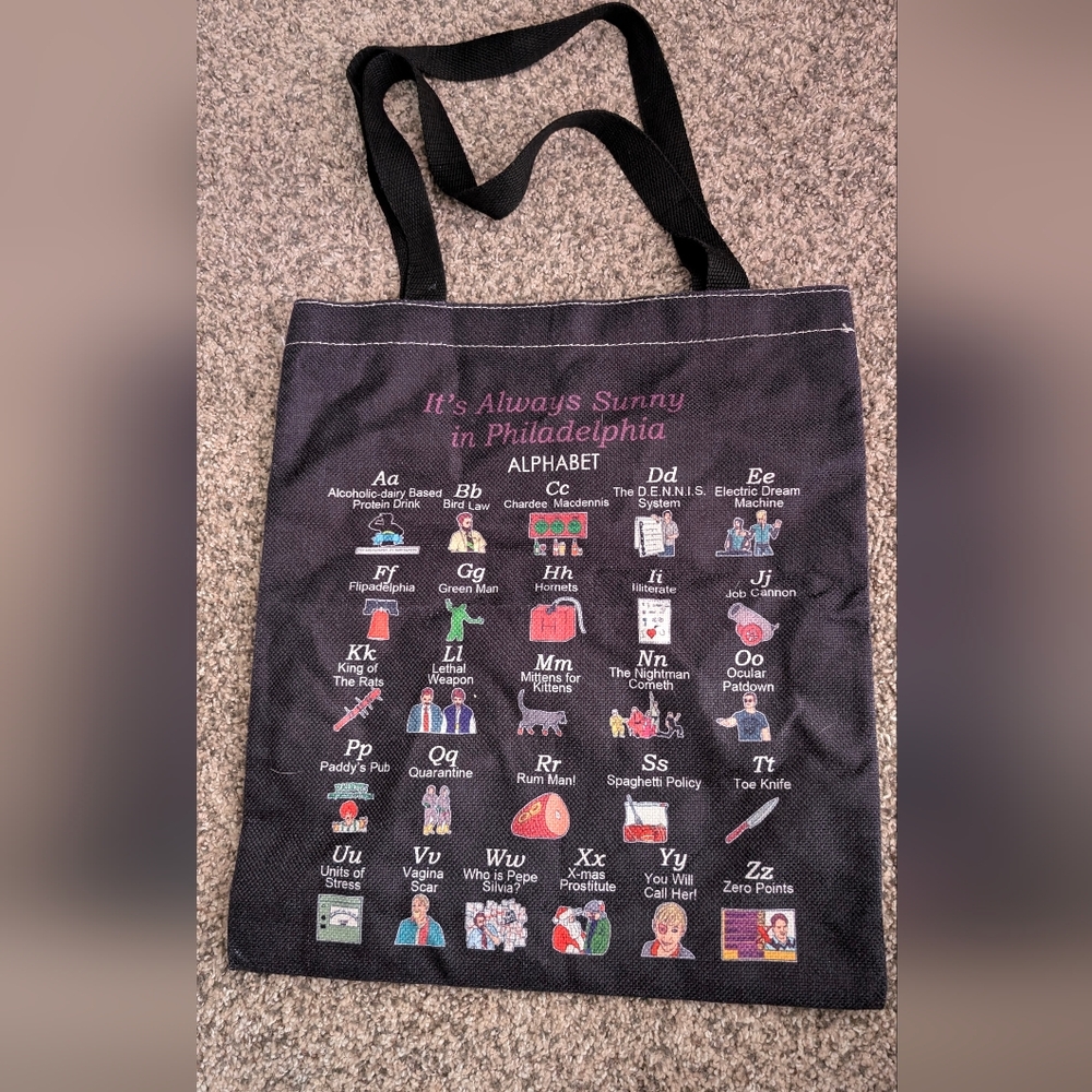 Tote Shopping Bag - It's Always Sunny In Philadelphia Alphabet - Pre-owned